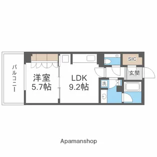 ザ・パークハウス福岡タワーズEAST【607号室】の間取り