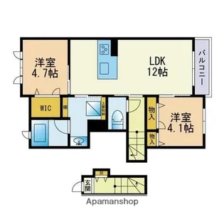 シャーメゾン橘HARA【203号室】の間取り