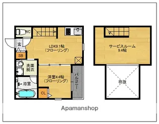 DREAMSTAGEBLANCA歯科大前(B棟)【203号室号室】の間取り