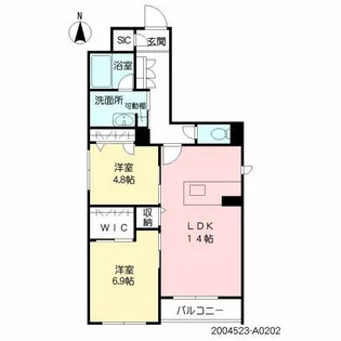 PRECIOUS COURTⅡ【202号室】の間取り