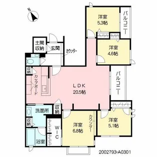 メゾン シレンス今川【301号室】の間取り