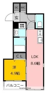 メゾンド・わさび【401号室】の間取り