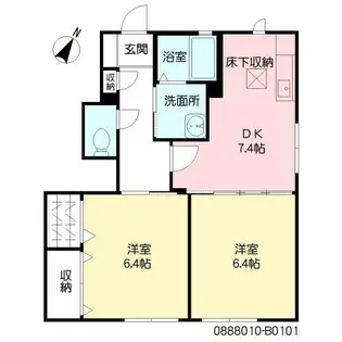 マーチン・ブランシェ B棟【1階】の間取り