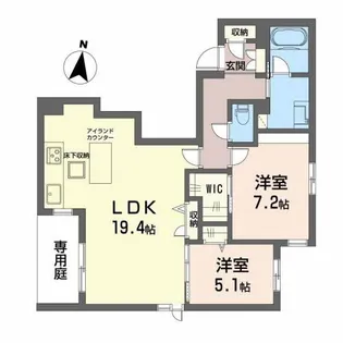 KLANG HIBIKI【1階】の間取り