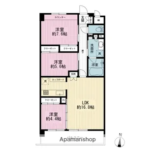 リオ・コスモ西新【302号室】の間取り