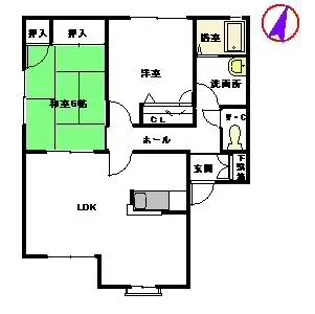 コートヴェール南片江Ⅰ A棟【1階】の間取り