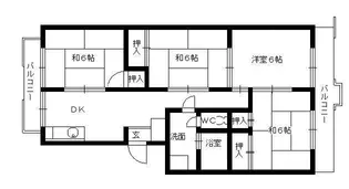 ピオーネ大神【3階】の間取り