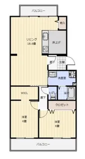 ピオーネ大神【306号室】の間取り