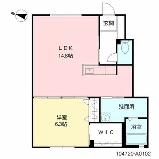 カノン飯倉【102号室】の間取り