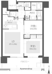 グランドメゾン大手門ザ・レジデンス【14階】の間取り