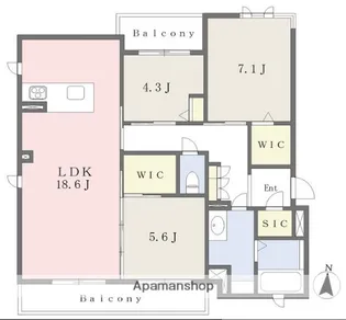 メゾンド テラス【302号室】の間取り