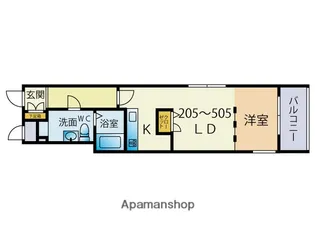 GRANPASEO大濠【4階】の間取り