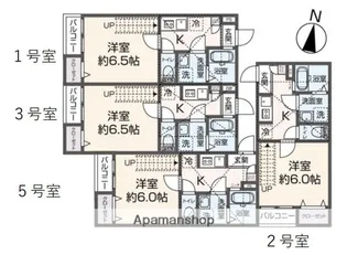 CALM藤崎【102号室】の間取り