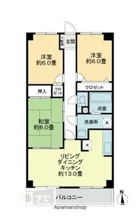 スカール賀茂【203号室】の間取り