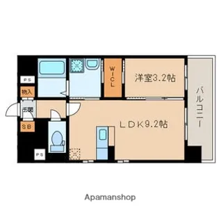 ライブラ西新【201号室号室】の間取り
