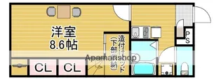 アルバトラモント早良【109号室】の間取り