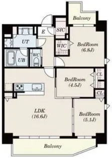 SーRESIDENCE藤崎BALM【2階】の間取り