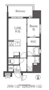 デュオヴェール西新COROSO【2階】の間取り