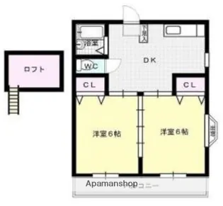 飯倉PARTⅠ A棟【205号室】の間取り