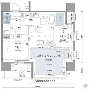 ザ・ライオンズ大濠公園【7階】の間取り