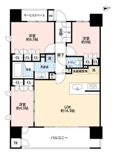 福岡県福岡市中央区荒戸1丁目【マンション】の間取り