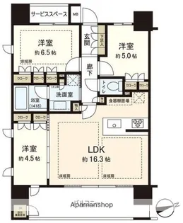 パークホームズ大濠公園フロント【401号室】の間取り