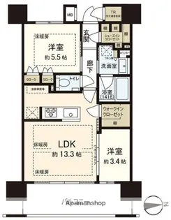パークホームズ大濠公園フロント【14階】の間取り