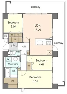 S-RESIDENCE百道aureate【2階】の間取り