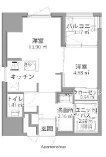 iN SHAPE大手門【8階】の間取り