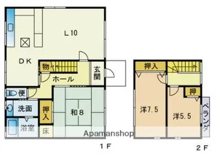 福岡県福岡市西区下山門3丁目【一戸建】の間取り
