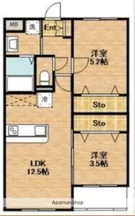アース・フレンドリー福重【303号室】の間取り