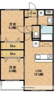 アース・フレンドリー福重【4階】の間取り