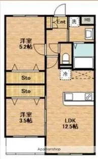 アース・フレンドリー福重【1階】の間取り