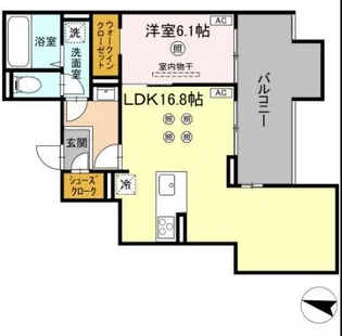 プランドゥブレ西新【2階】の間取り