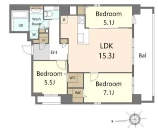 SーRESIDENCE大手門AWESOME【3階】の間取り
