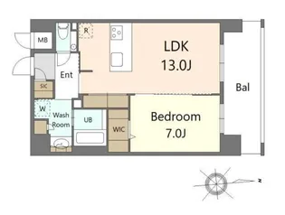 SーRESIDENCE大手門AWESOME【11階】の間取り