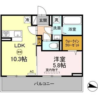 DーROOM石丸【2階】の間取り