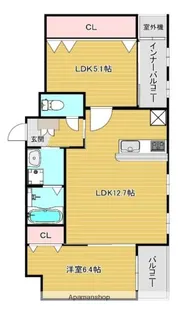 ZIP OHORI SOUTH【2階】の間取り