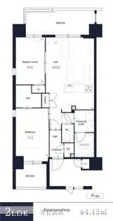 TONOクリスタル上人橋【601号室】の間取り