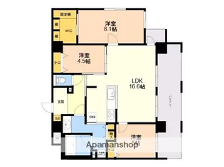 THE TEN GOOD 祖原Ⅱ【402号室】の間取り