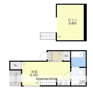 ルイ・レジデンス唐人町【1階】の間取り