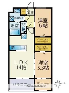 ビーコンヒル石丸【1階】の間取り