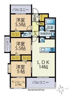 ビーコンヒル石丸【2階】の間取り