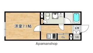 ライフ・モア原B棟【1階】の間取り
