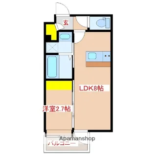 弥生1丁目マンション【2階】の間取り