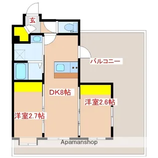 弥生1丁目マンション【5階】の間取り