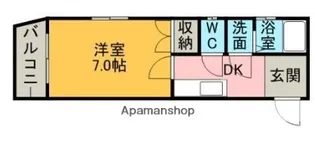 三愛室見マンション【308号室】の間取り