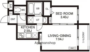 CHERIM室見WEST【1階】の間取り