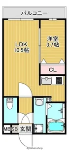 室見4丁目賃貸マンション【5階】の間取り