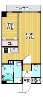 室見4丁目賃貸マンション【1階】の間取り